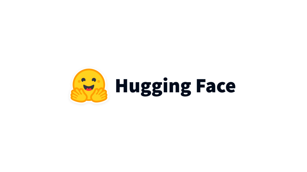 Hugging Face logo with title