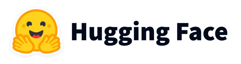 Hugging Face logo with title